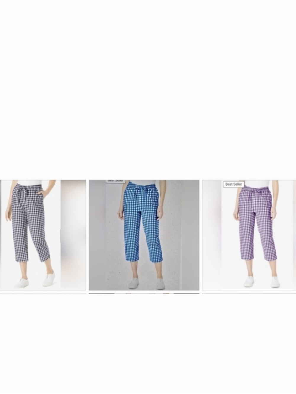 #22W  Women Within 3pc Gingham Checkered Women's Pants